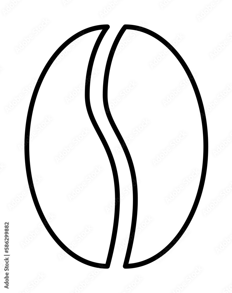 Poster coffee bean icon. element of food icon for mobile concept and web apps. thin line coffee bean icon c