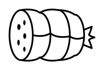 boiled sausage icon. Element of food icon for mobile concept and web apps. Thin line boiled sausage icon can be used for web and mobile