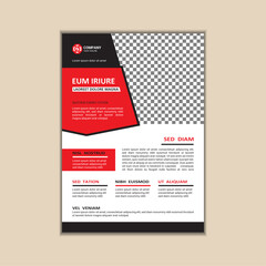 Vector corporate business flyer design template, simple and clean a4 size with bleed.