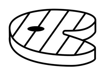 fried steak icon. Element of food icon for mobile concept and web apps. Thin line fried steak icon can be used for web and mobile