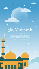 eid-mubarak-morning-sunrise-day-mosque-vector-illustration