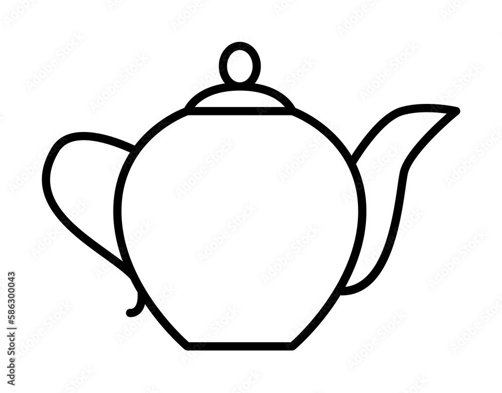 Poster kettle icon. element of food icon for mobile concept and web apps. thin line kettle icon can be used