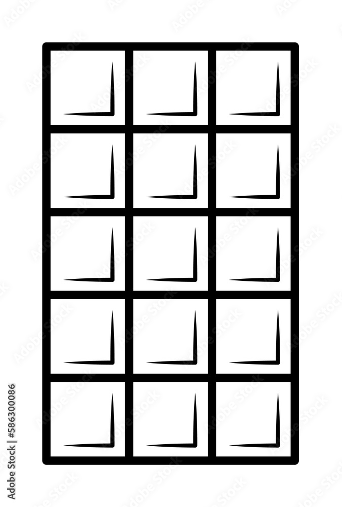 Poster chocolate bar icon. element of food icon for mobile concept and web apps. thin line chocolate bar ic