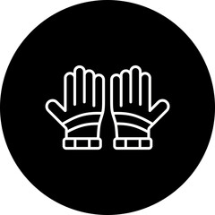 Obraz premium Gloves Line Inverted Icon