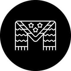 Shawl Line Inverted Icon