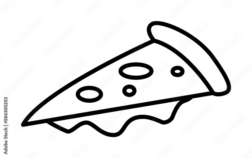 Aufkleber a piece of pizza icon. element of food icon for mobile concept and web apps. thin line a piece of pi