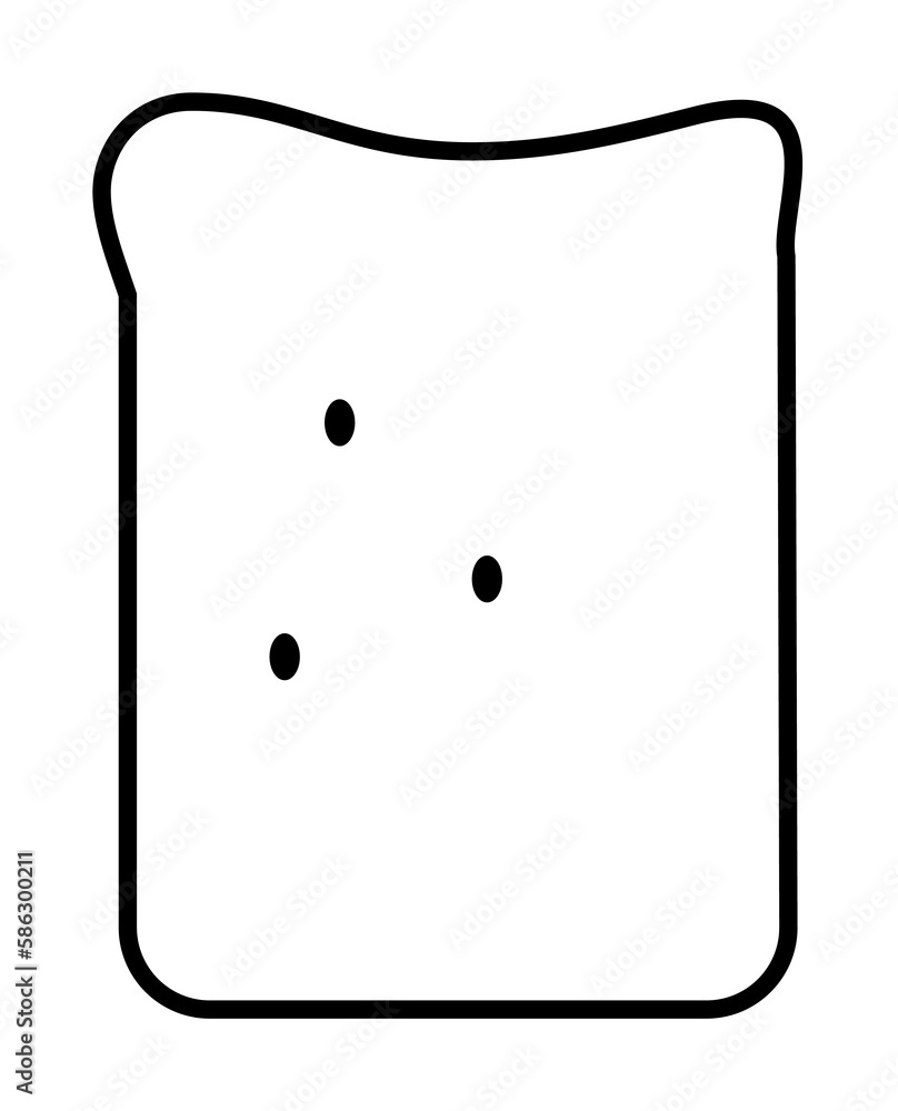 Poster toasts icon. element of food icon for mobile concept and web apps. thin line toasts icon can be used