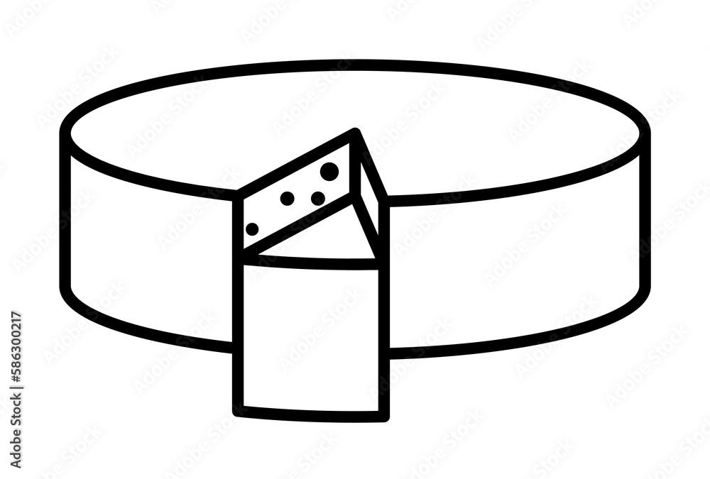 Aufkleber cheese icon. element of food icon for mobile concept and web apps. thin line cheese icon can be used