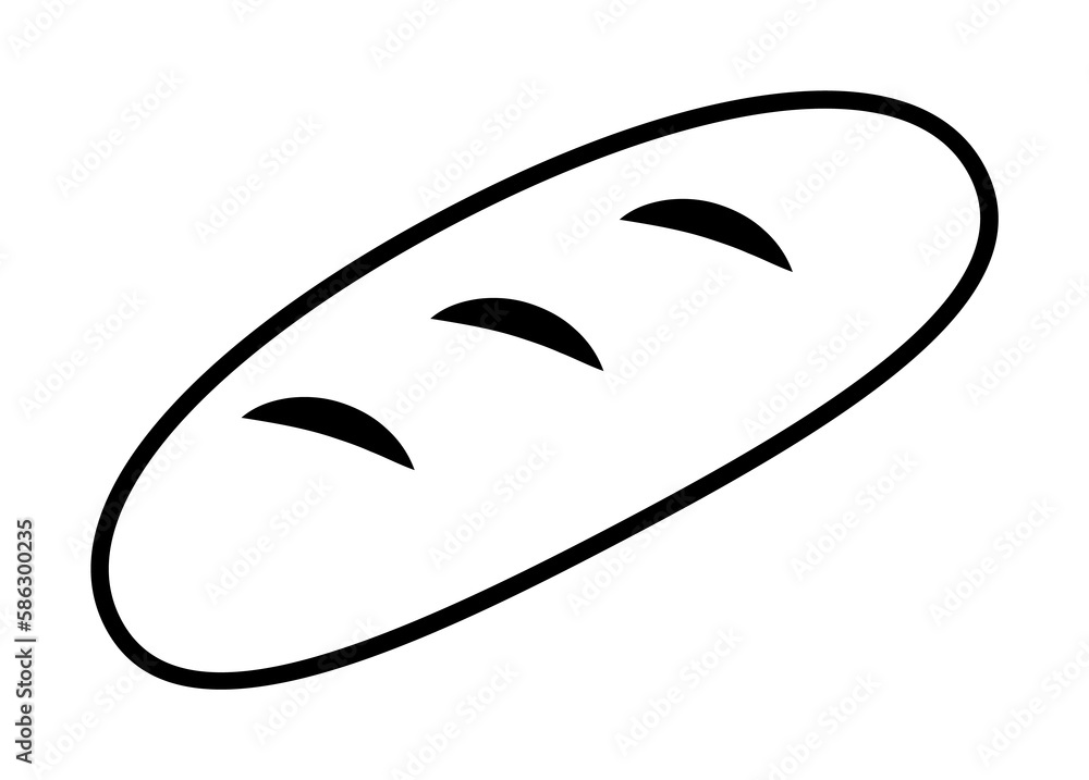 Aufkleber loaves of bread icon. element of food icon for mobile concept and web apps. thin line loaves of brea