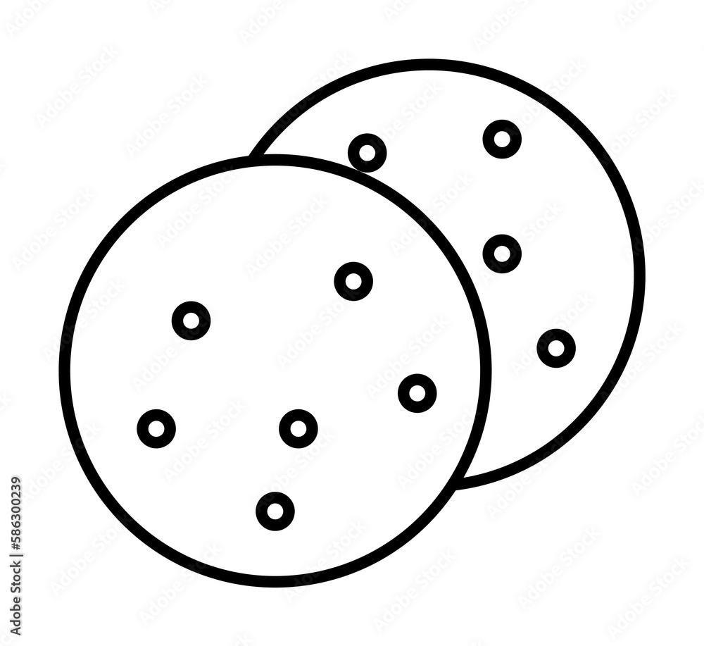 Poster cookies icon. element of food icon for mobile concept and web apps. thin line cookies icon can be us