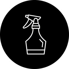 Spray Bottle Line Inverted Icon