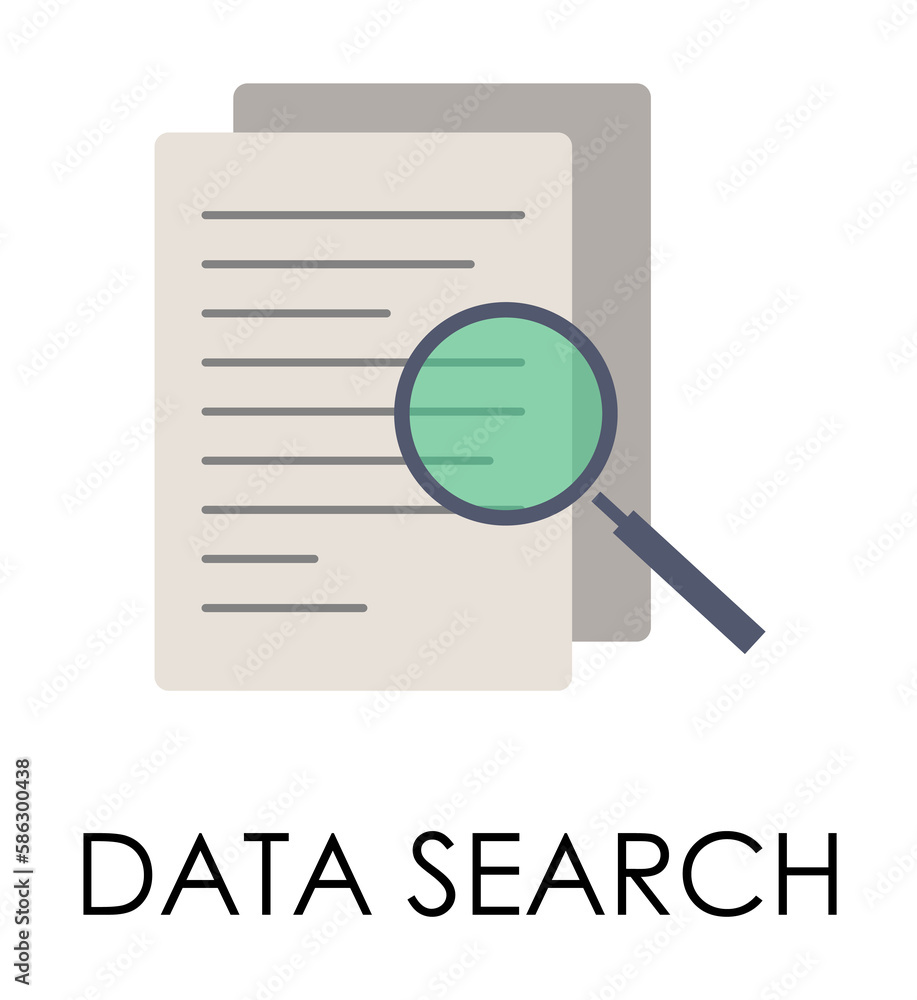 Aufkleber colored data search illustration. element of marketing and business flat for mobile concept and web 