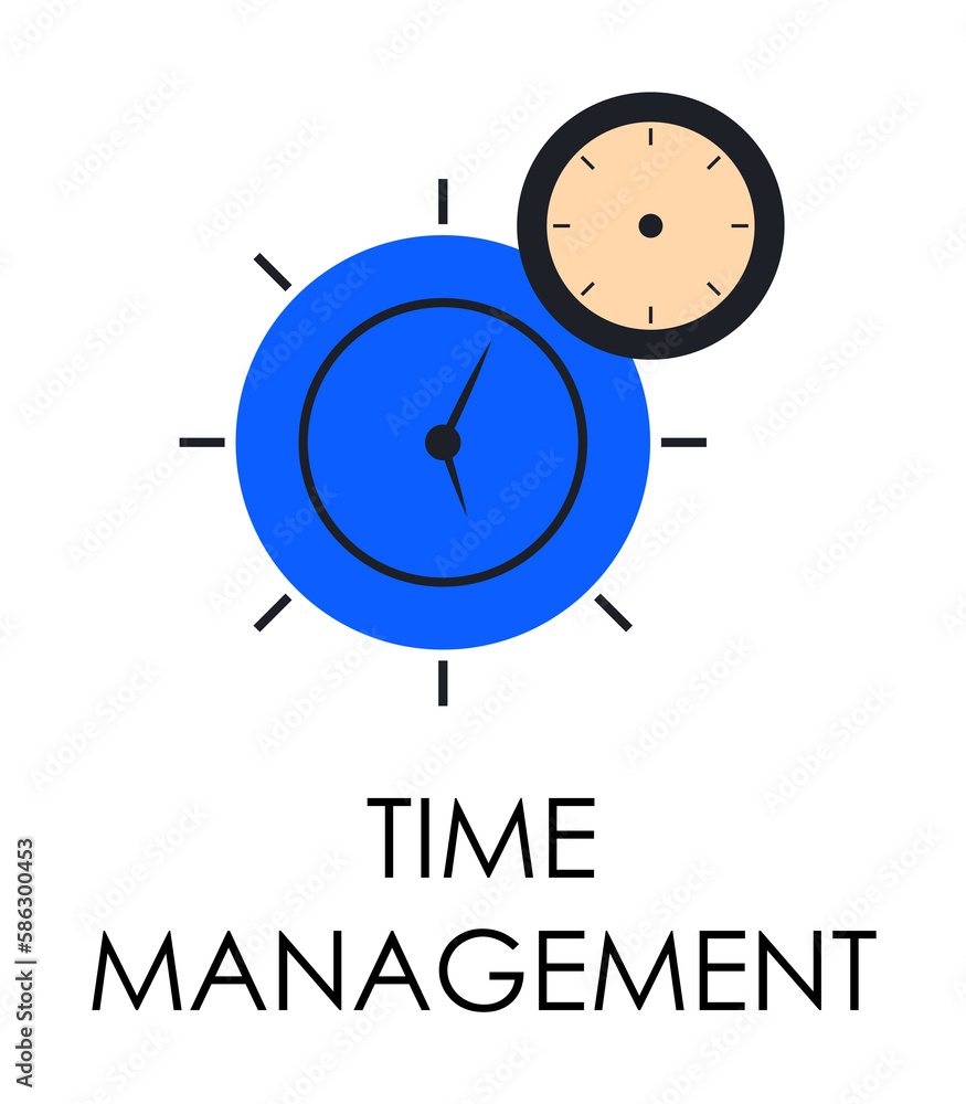 Aufkleber colored time management illustration. element of marketing and business flat for mobile concept and 