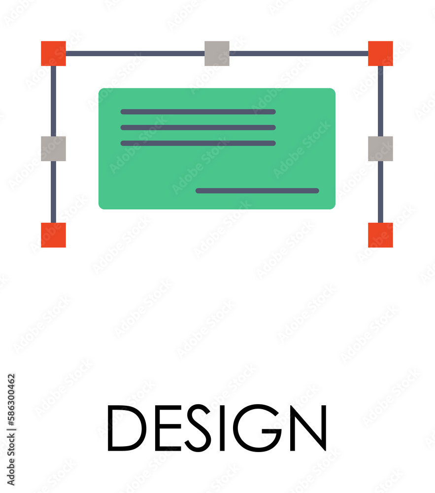 Poster colored design illustration. element of marketing and business flat for mobile concept and web apps.