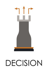 colored decision illustration. Element of marketing and business flat for mobile concept and web apps. Isolated decision flat can be used for web and mobile