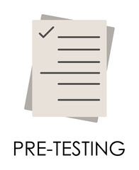 colored pre-testing illustration. Element of marketing and business flat for mobile concept and web apps. Isolated pre-testing flat can be used for web and mobile