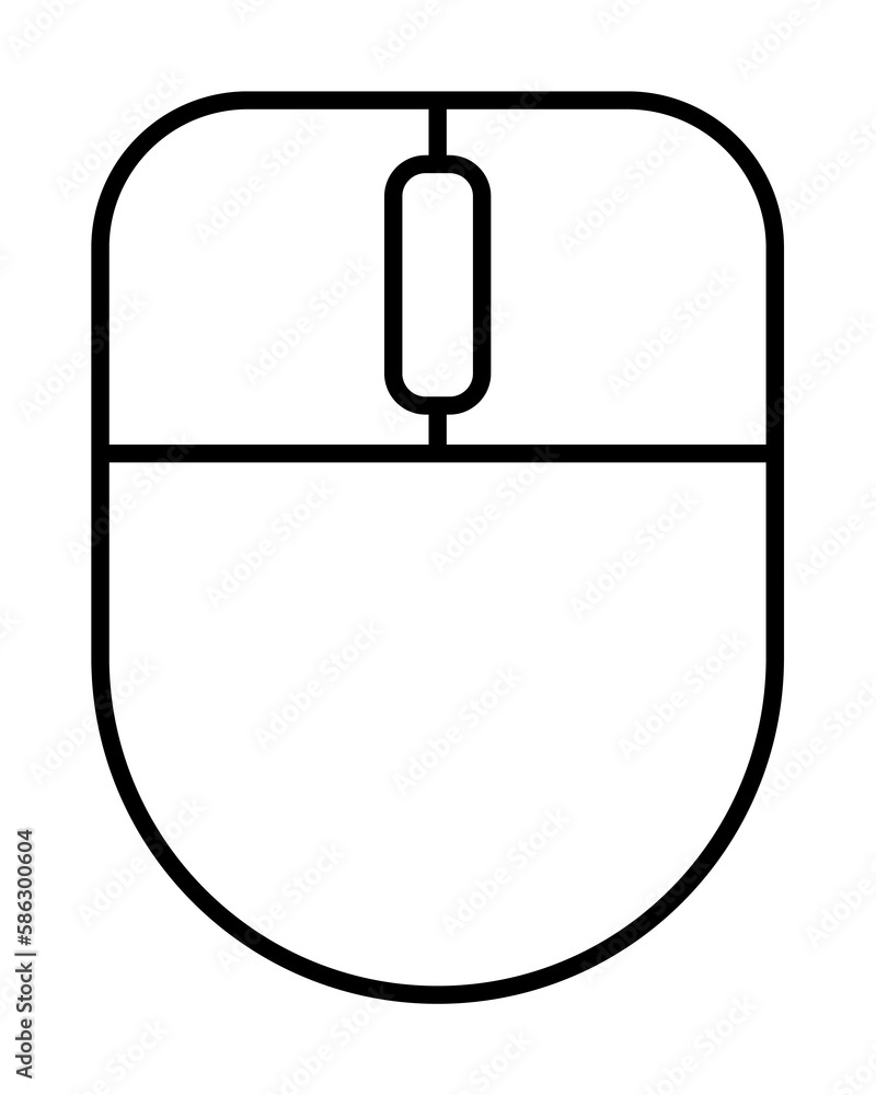Aufkleber computer mouse icon. element of mobile banking for smart concept and web apps. thin line computer mo