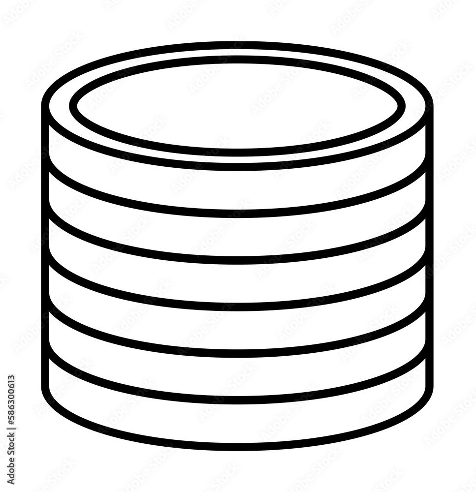 Poster pile of coins icon. element of mobile banking for smart concept and web apps. thin line pile of coin