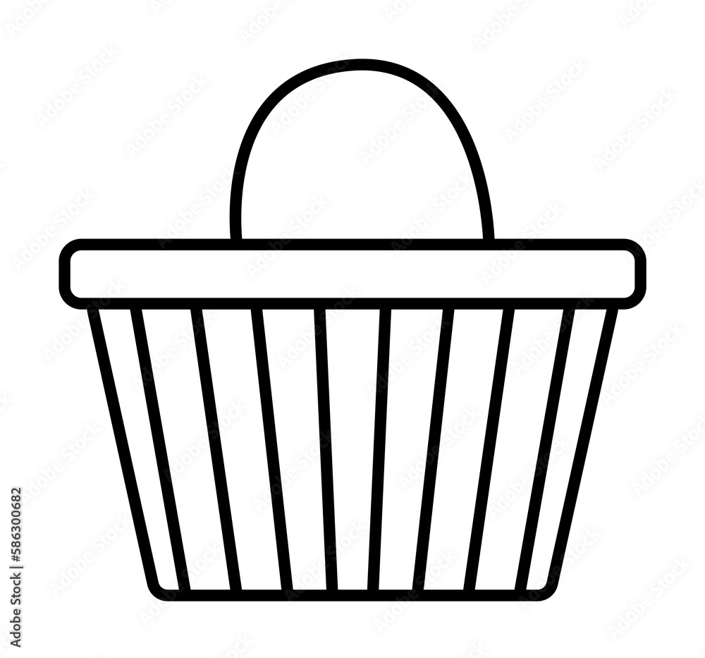 Poster basket icon. element of mobile banking for smart concept and web apps. thin line basket icon can be 