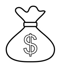 money bag icon. Element of mobile banking for smart concept and web apps. Thin line money bag icon can be used for web and mobile