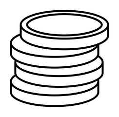 coins icon. Element of mobile banking for smart concept and web apps. Thin line coins icon can be used for web and mobile