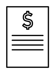 money contract icon. Element of mobile banking for smart concept and web apps. Thin line money contract icon can be used for web and mobile