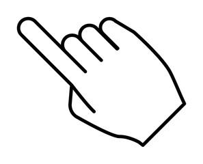 finger point icon. Element of mobile banking for smart concept and web apps. Thin line finger point icon can be used for web and mobile