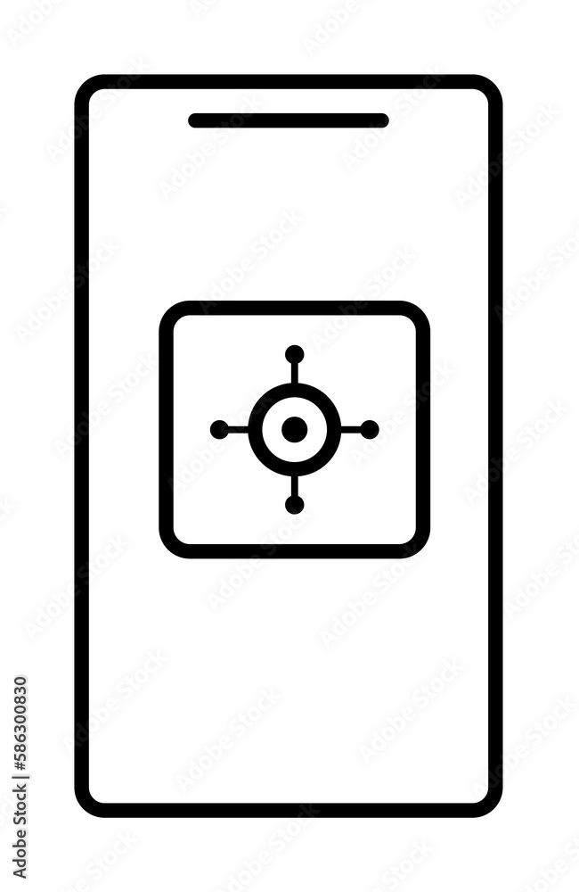 Poster safe in mobile banking icon. element of mobile banking for smart concept and web apps. thin line saf