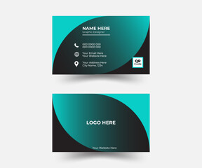 This is a unique business card design template, decorated with shapes and mixing color combination. Through which you can easily present your identity in front of people.