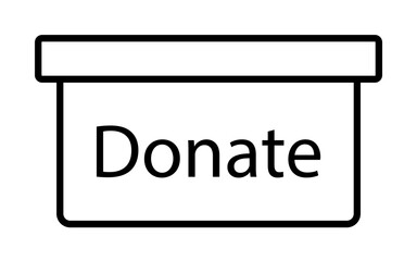 donate sign icon. Element of mobile banking for smart concept and web apps. Thin line donate sign icon can be used for web and mobile