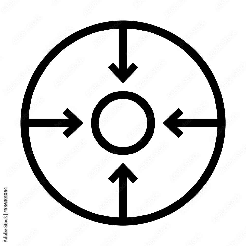 Poster sight with arrows icon. element of navigation for mobile concept and web apps. thin line sight with 