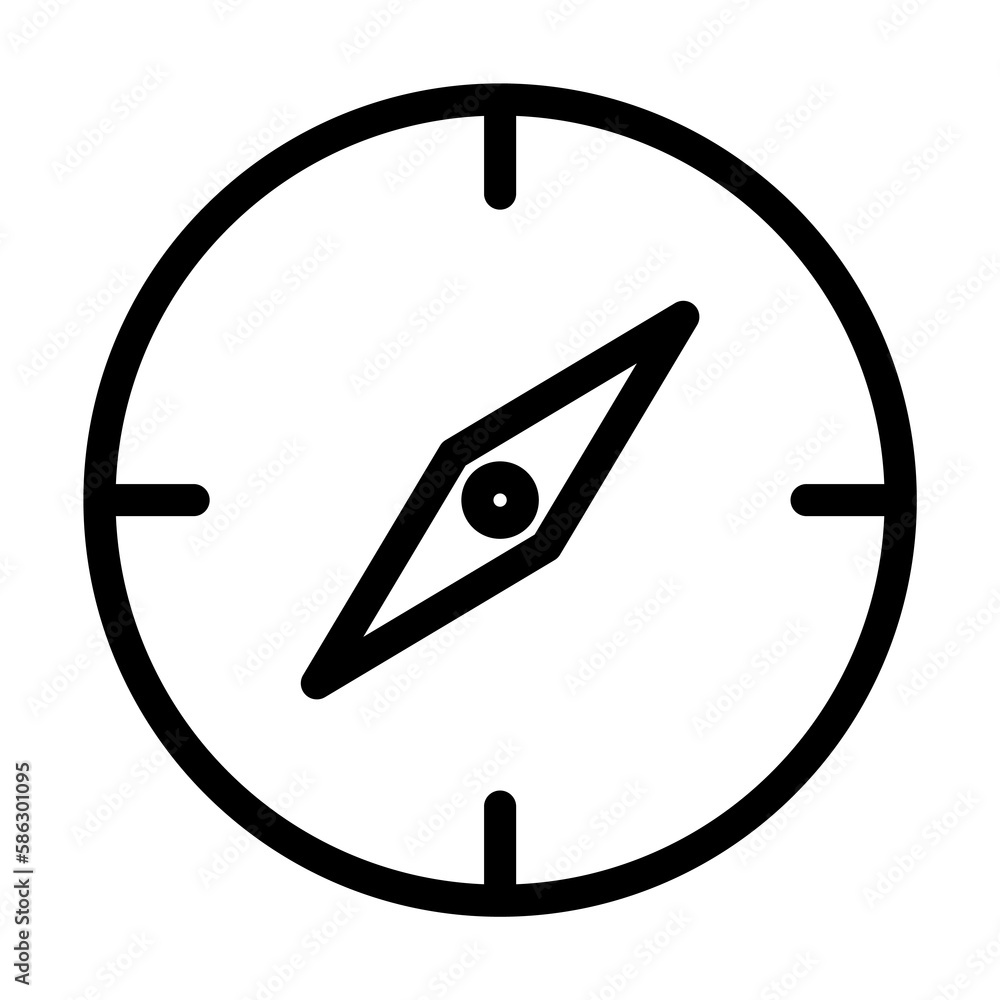 Aufkleber compass icon. element of navigation for mobile concept and web apps. thin line compass icon can be u