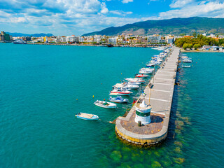 Panorama view of the port of Kalamata, Greece
