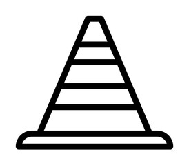 road cone icon. Element of navigation for mobile concept and web apps. Thin line road cone icon can be used for web and mobile
