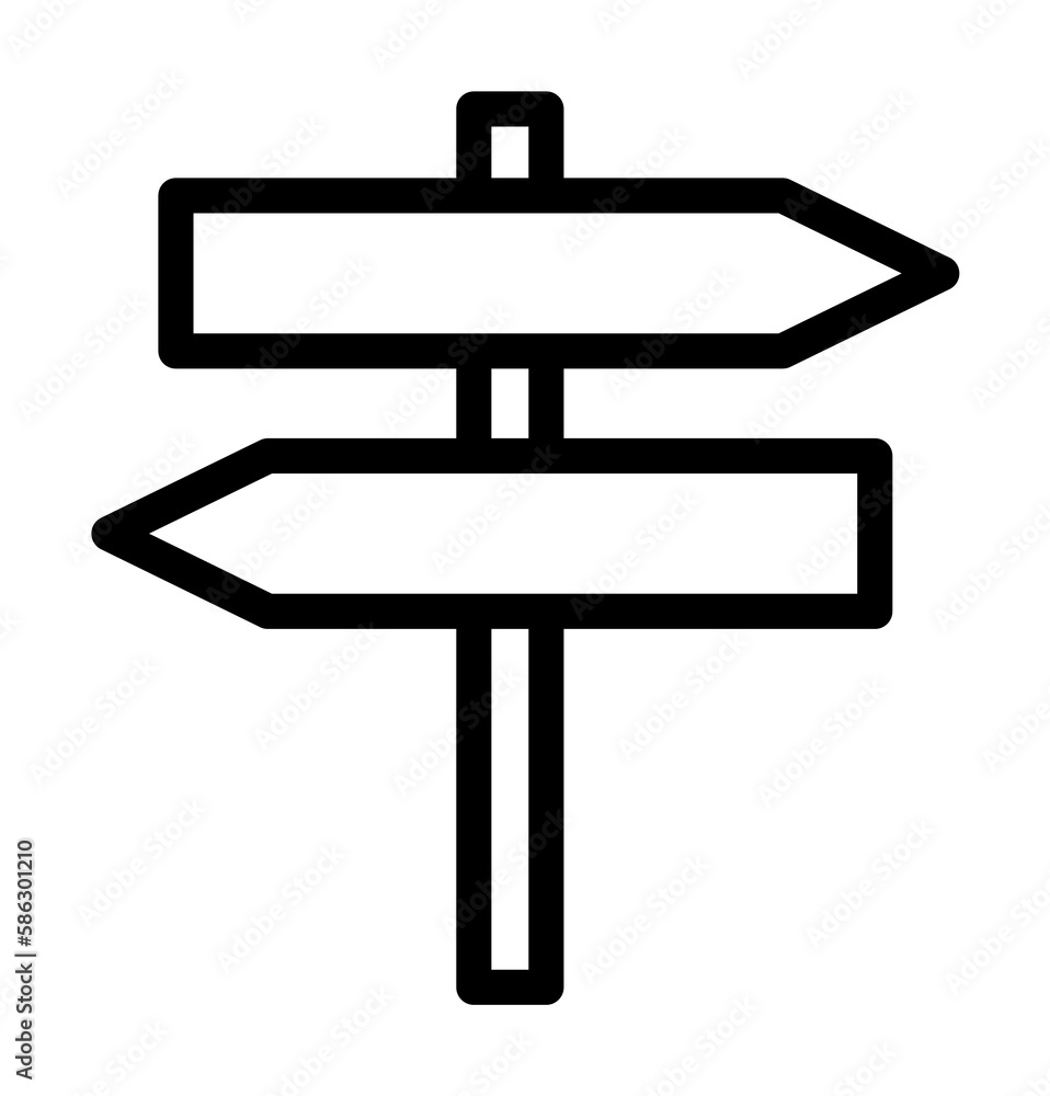 Poster directions of roads icon. element of navigation for mobile concept and web apps. thin line direction