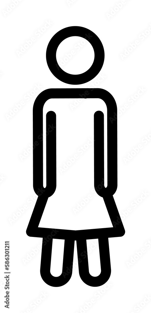 Poster female icon. element of navigation for mobile concept and web apps. thin line female icon can be use