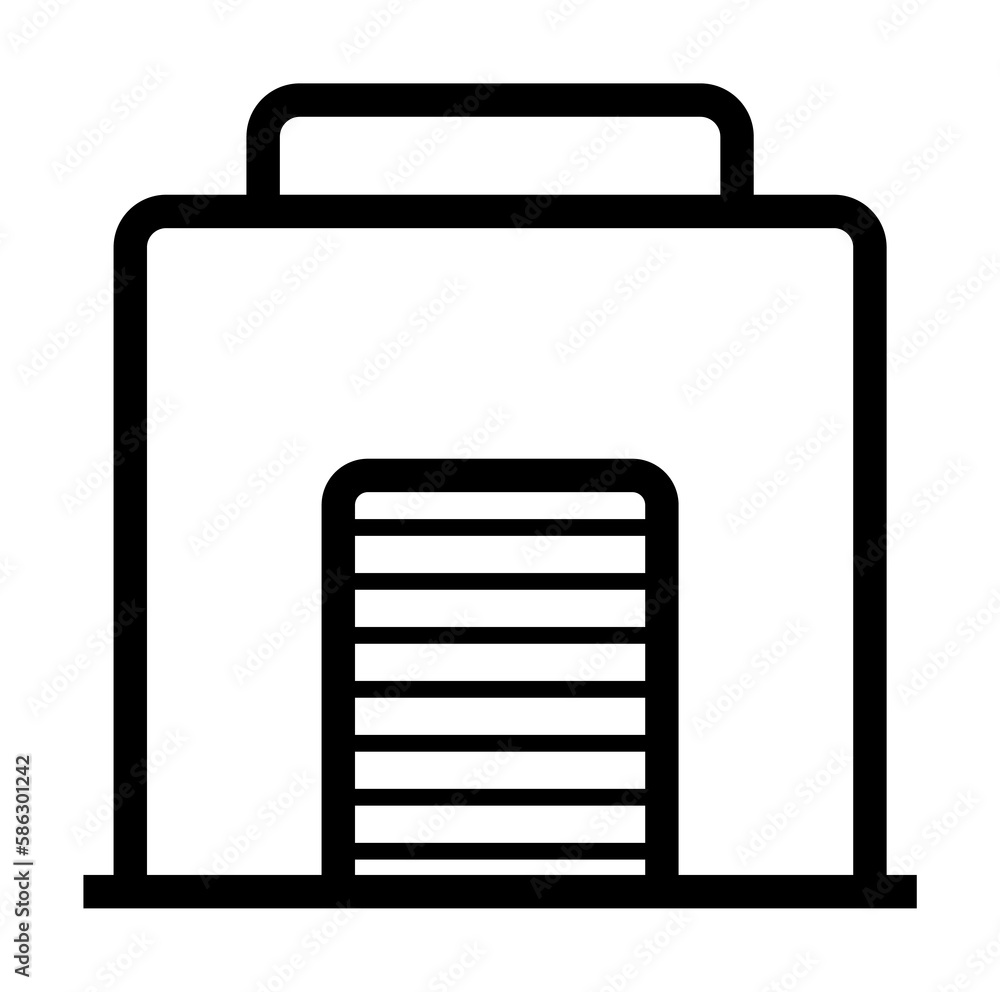 Aufkleber garage icon. element of navigation for mobile concept and web apps. thin line garage icon can be use