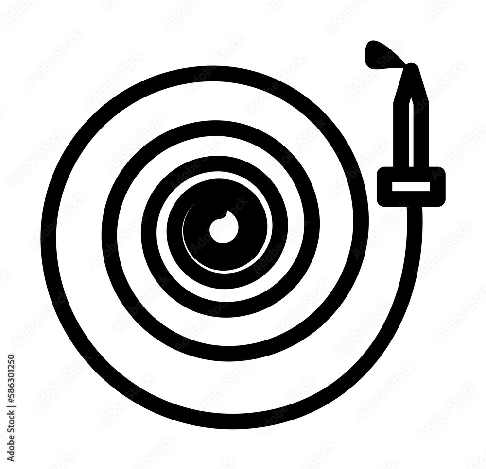 Poster fire hose icon. element of navigation for mobile concept and web apps. thin line fire hose icon can 
