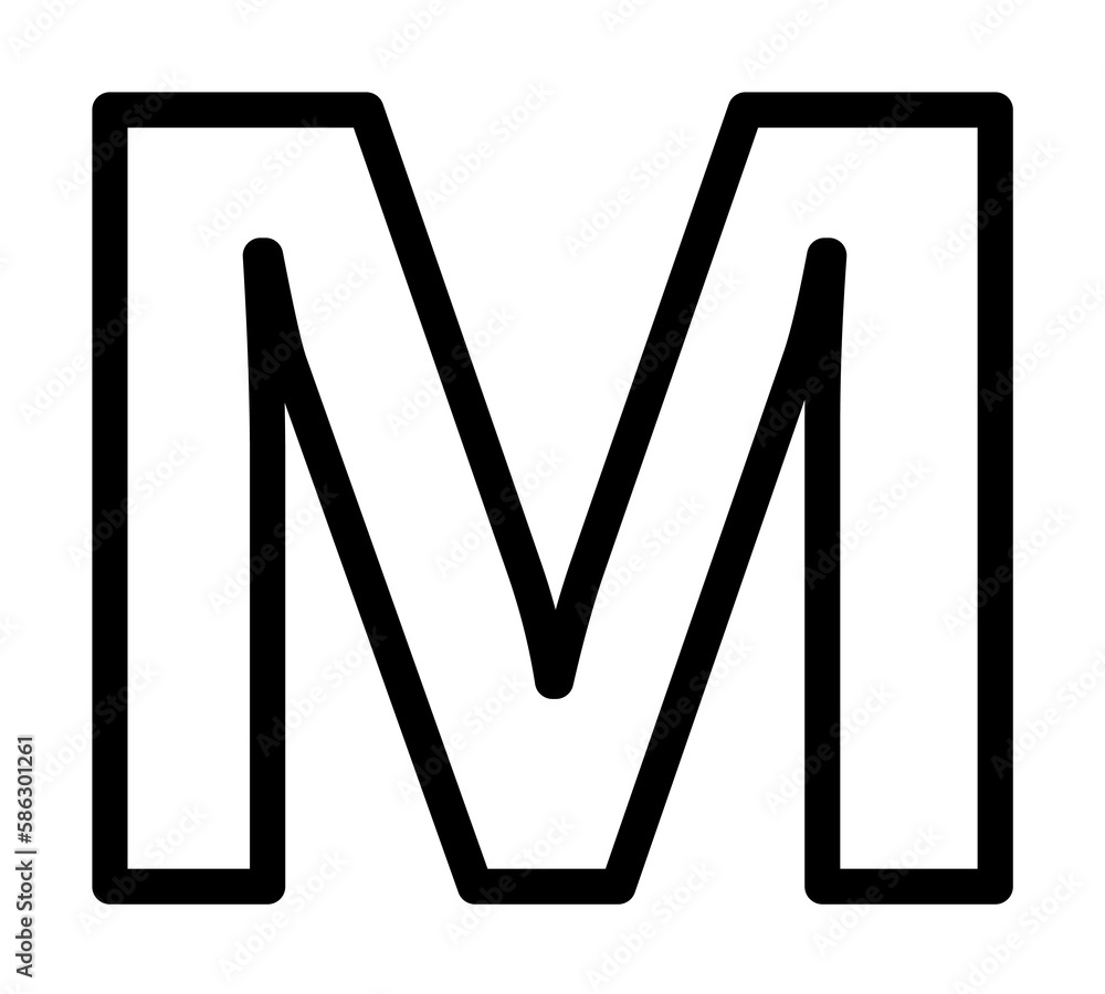 Poster metro sign icon. element of navigation for mobile concept and web apps. thin line metro sign icon ca