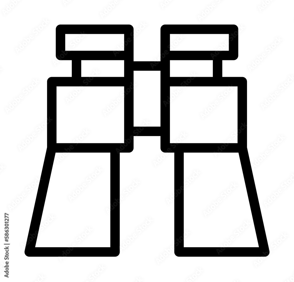 Aufkleber binoculars icon. element of navigation for mobile concept and web apps. thin line binoculars icon ca
