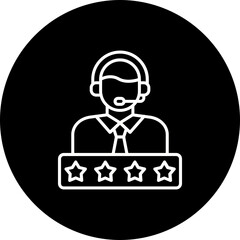 Rating Line Inverted Icon