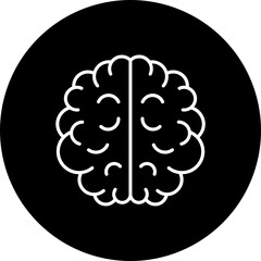 Brain Line Inverted Icon