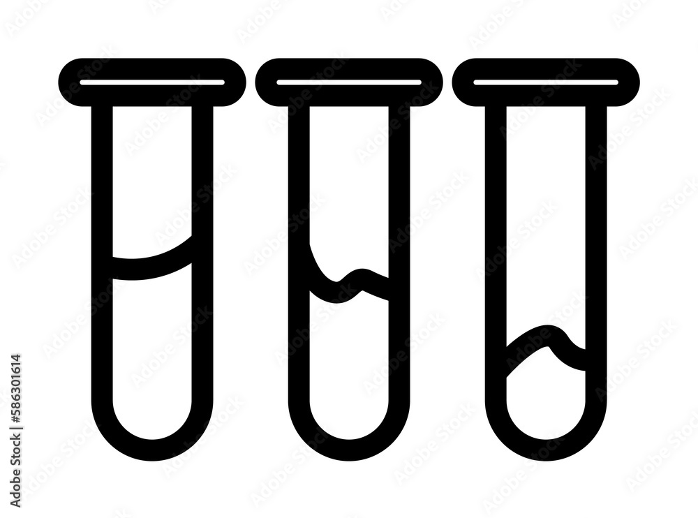 Poster laboratory test tubes icon. element of science icon for mobile concept and web apps. thin line labor