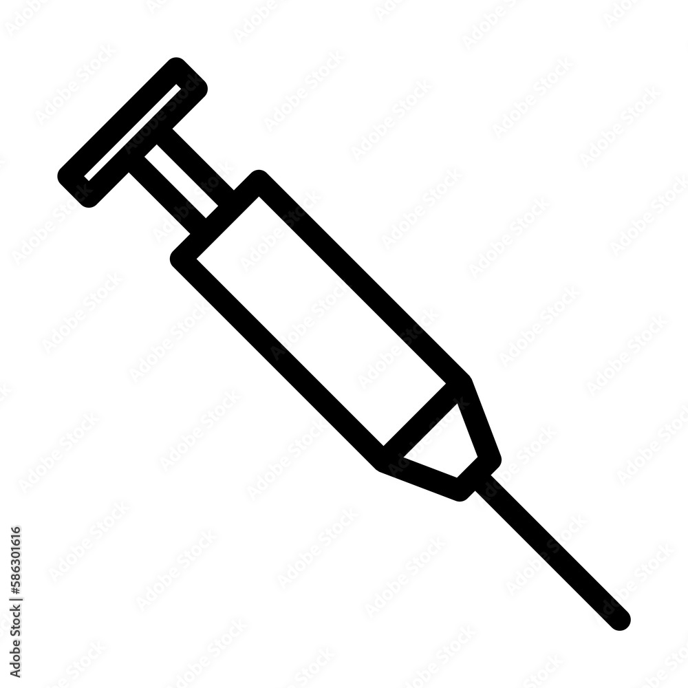 Aufkleber syringe icon. element of science icon for mobile concept and web apps. thin line syringe icon can be
