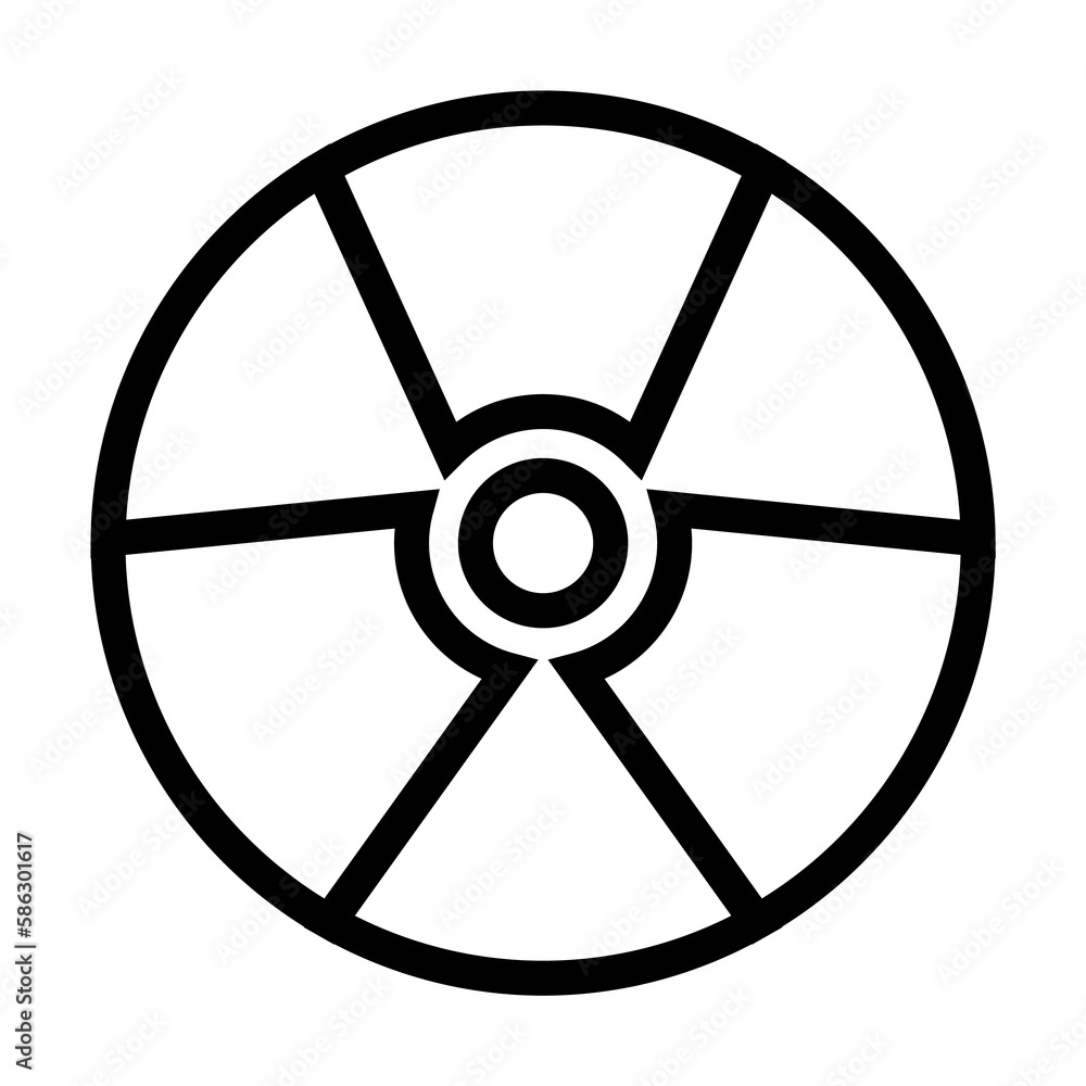 Poster sign of radiation icon. element of science icon for mobile concept and web apps. thin line sign of r