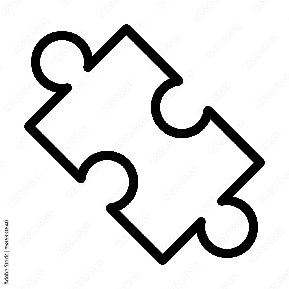 Poster puzzle icon. element of science icon for mobile concept and web apps. thin line puzzle icon can be u