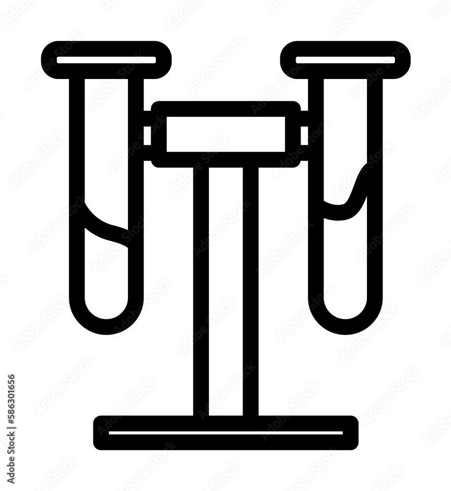 Poster laboratory test tubes icon. element of science icon for mobile concept and web apps. thin line labor