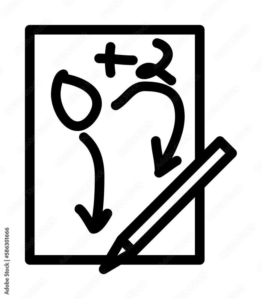 Poster problem solving on paper icon. element of science icon for mobile concept and web apps. thin line pr