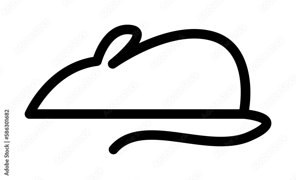 Aufkleber experimental mouse icon. element of science icon for mobile concept and web apps. thin line experime