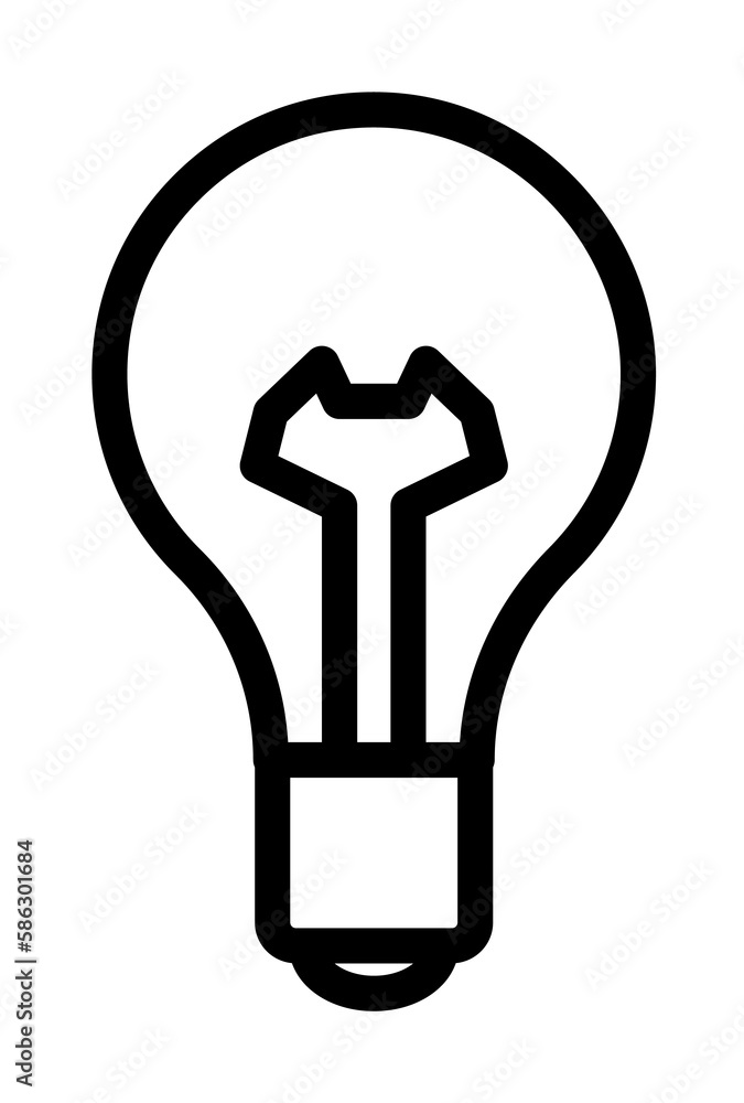 Aufkleber bulb icon. element of science icon for mobile concept and web apps. thin line bulb icon can be used 